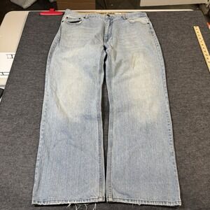 Vintage Y2K Plugg Baggy Skate Denim Blue‎ Jeans Size 38x30 (36x30) Loose Grunge